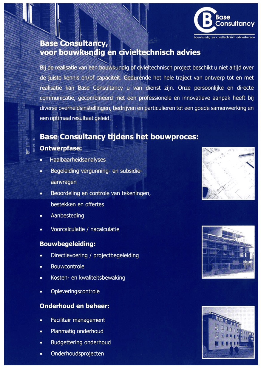 Eerste folder Base Consultancy Bouw